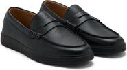 MANGO Leather Penny Loafer