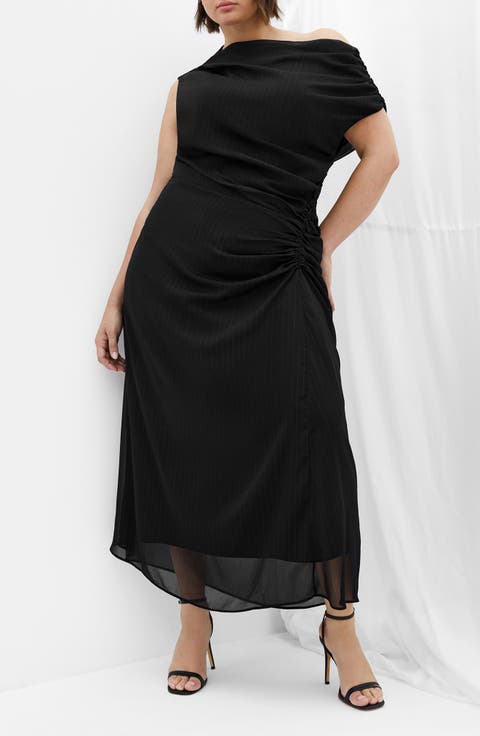 Vivid Ruched Maxi Dress
