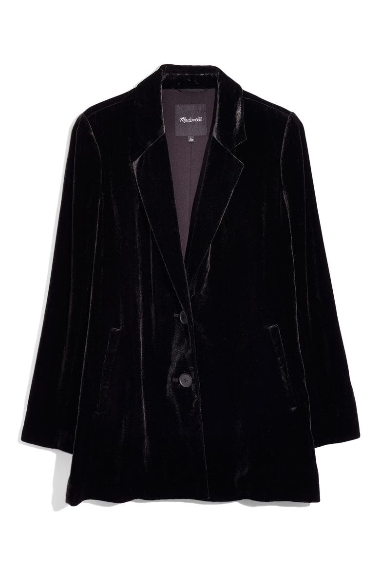 Dorset Velvet Blazer, Alternate, color, TRUE BLACK