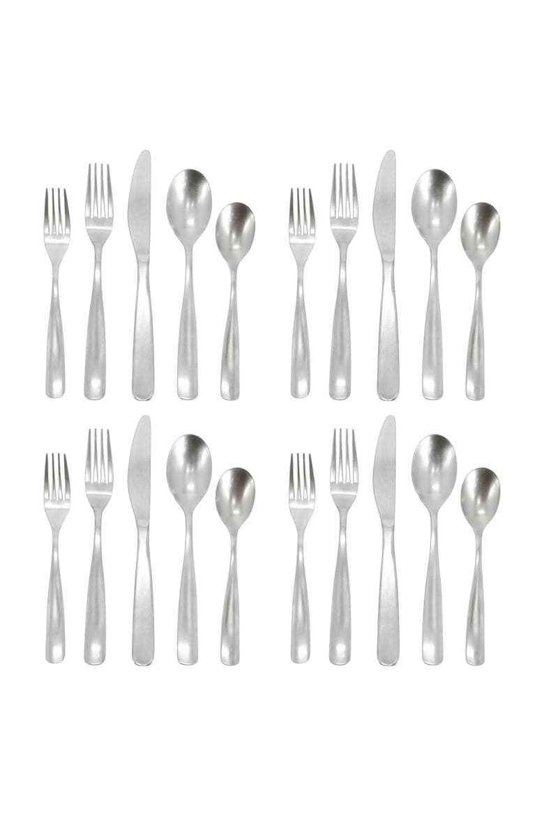 Hulton 20 Piece Stainless Steel Flatware Set, Alternate, color, Metallic Silver