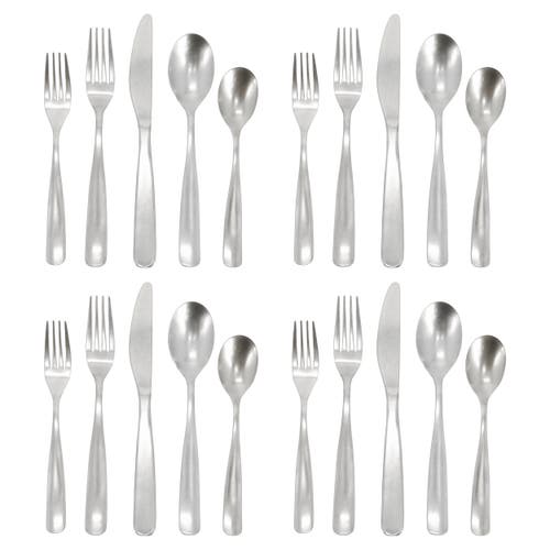 Gibson Home Hulton 20 Piece Stainless Steel Flatware Set In Silver