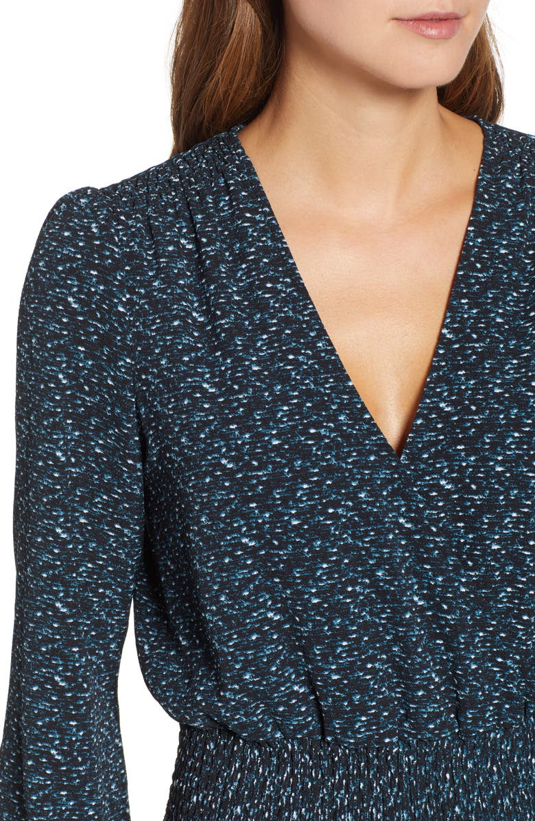 MICHAEL Michael Kors Space Dye Ruffle Dress, Alternate, color,