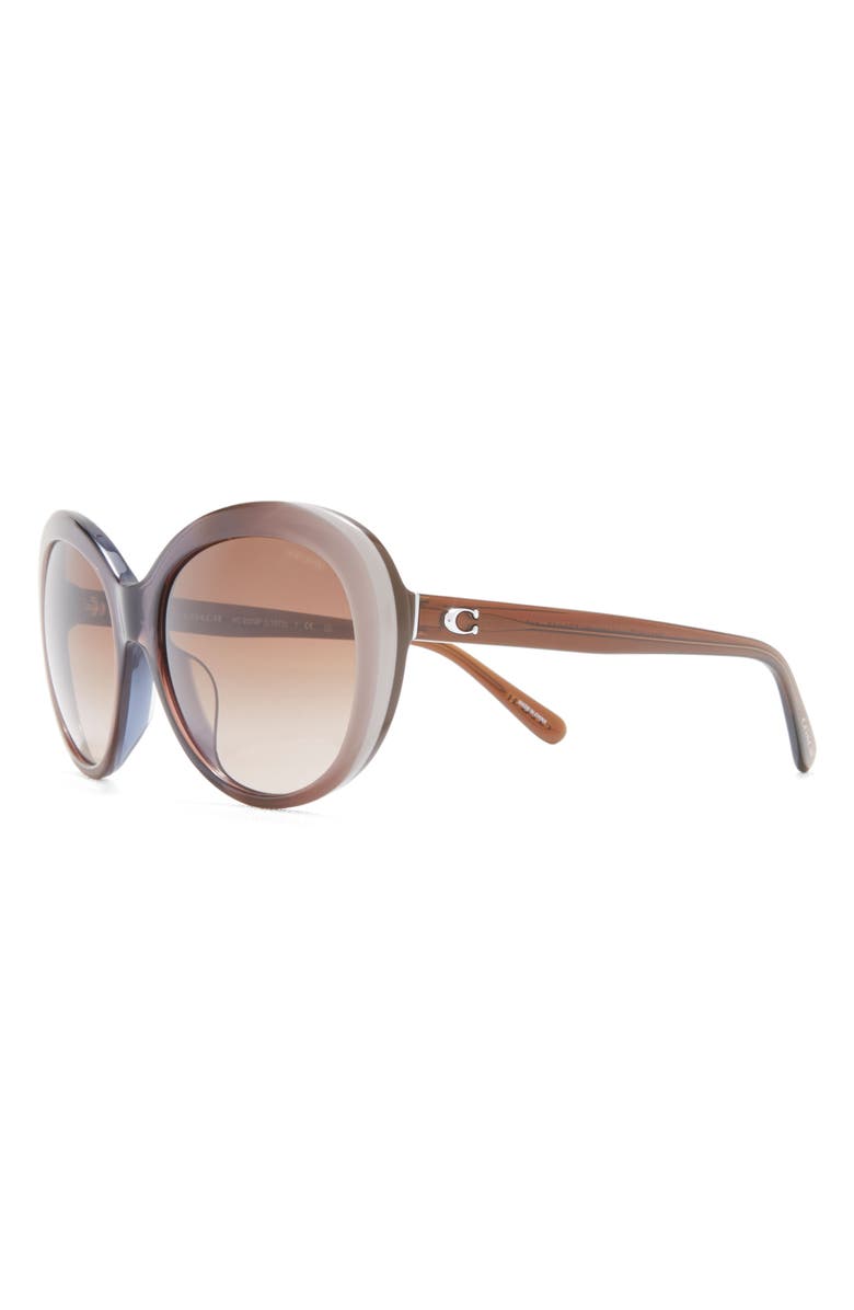COACH 56mm Oval Sunglasses, Alternate, color, 