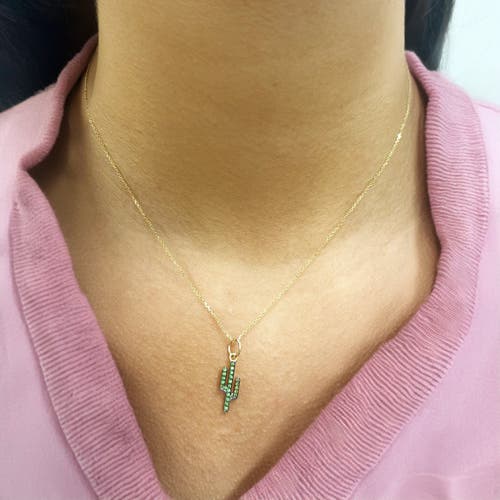 The Lovery Fine Jewelry Tsavorite Cactus Charm