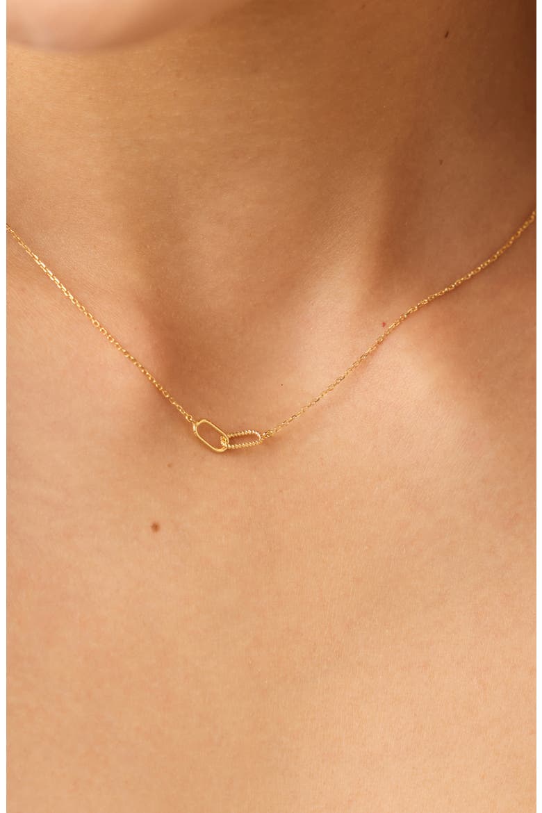 Gold Pendant - Gold Twisted Link Necklace, Alternate, color, Gold