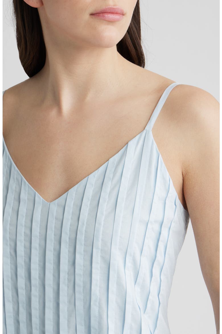Cami Pintuck Cotton Midi Dress, Alternate, color, ICE WATER