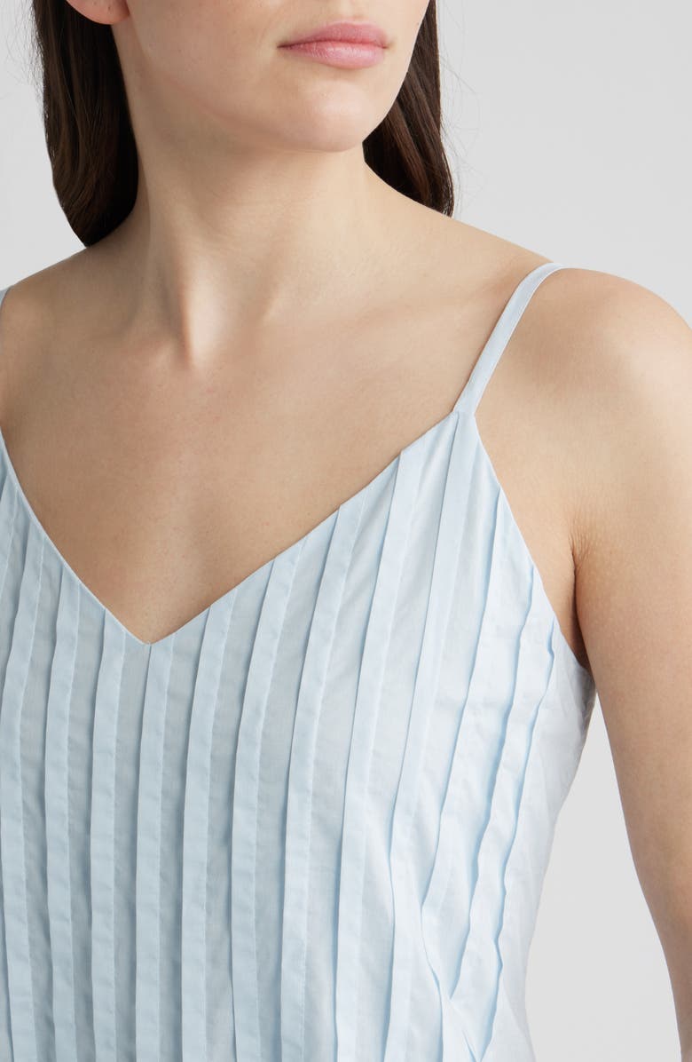 Parker Cami Pintuck Cotton Midi Dress, Alternate, color, Ice Water