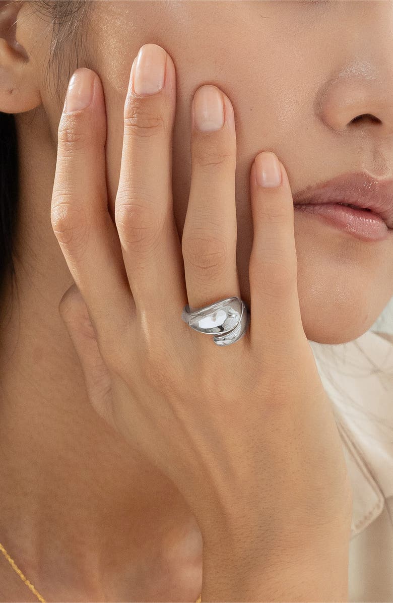 Bearfruit Jewelry 14k Gold Plated Shirley Ring Statement Chic Trendy Statement, Alternate, color, Silver