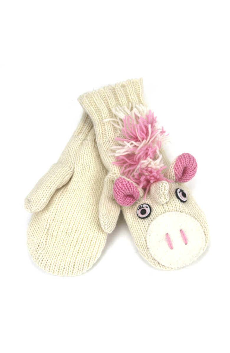 Nirvanna Designs Unicorn Cover Mittens, Main, color, White