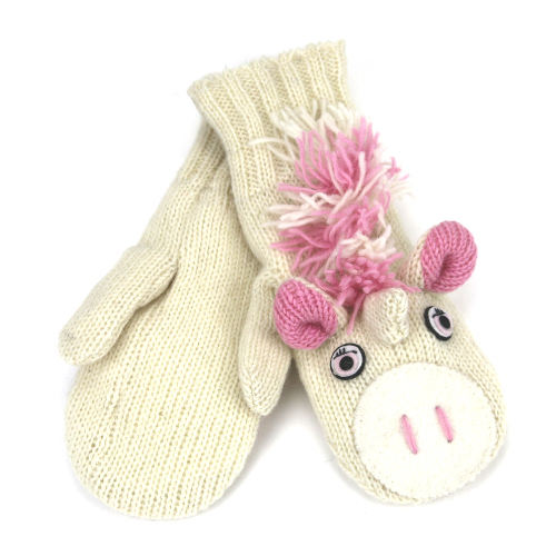 Nirvana Designs Unicorn Cover Mittens In White