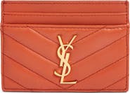 Saint Laurent Cassandra Matelassé Leather Card Case