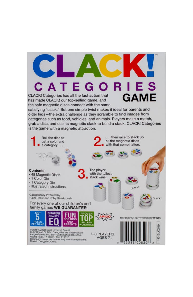 Amigo Games Family Games CLACK! Categories Stacking Game, Alternate, color, 