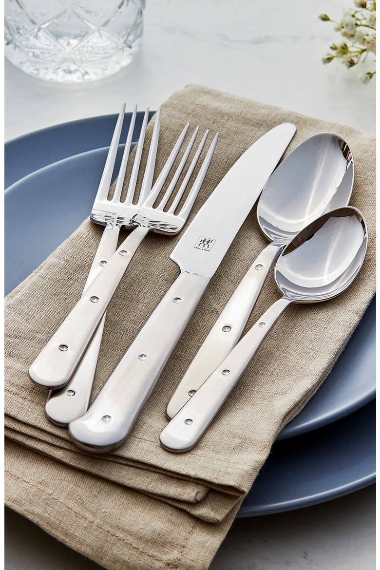 Porterhouse 45-Piece Flatware Set, Alternate, color, STAINLESS STEEL