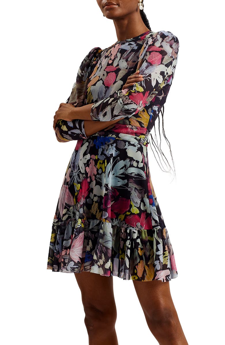 Ted Baker London Payslyy Floral Fit & Flare Minidress, Alternate, color,