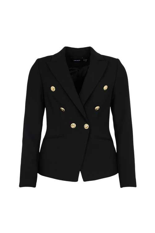 Karen Millen Tailored Button Military Blazer In Black