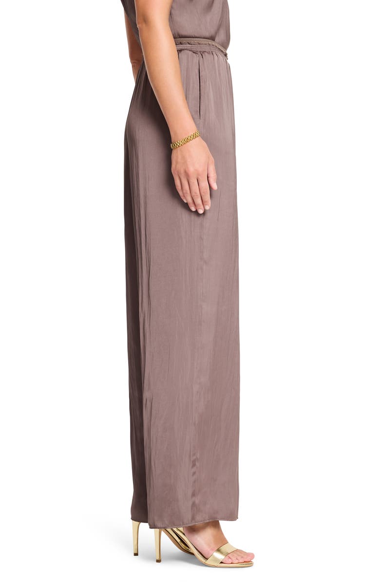 NIC+ZOE Wide Leg Satin Pants, Alternate, color, Cocoa