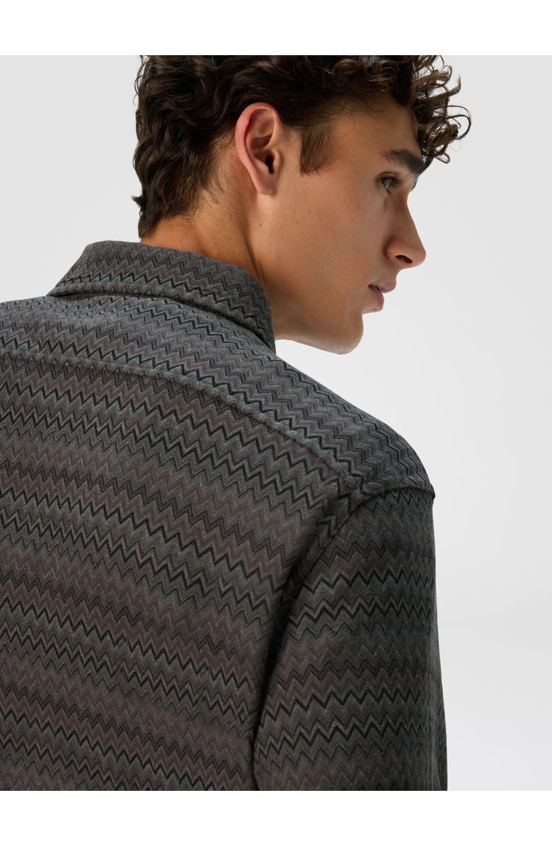 Missoni Shirt With Micro Zigzag Tone On Tone, Alternate, color, Grey