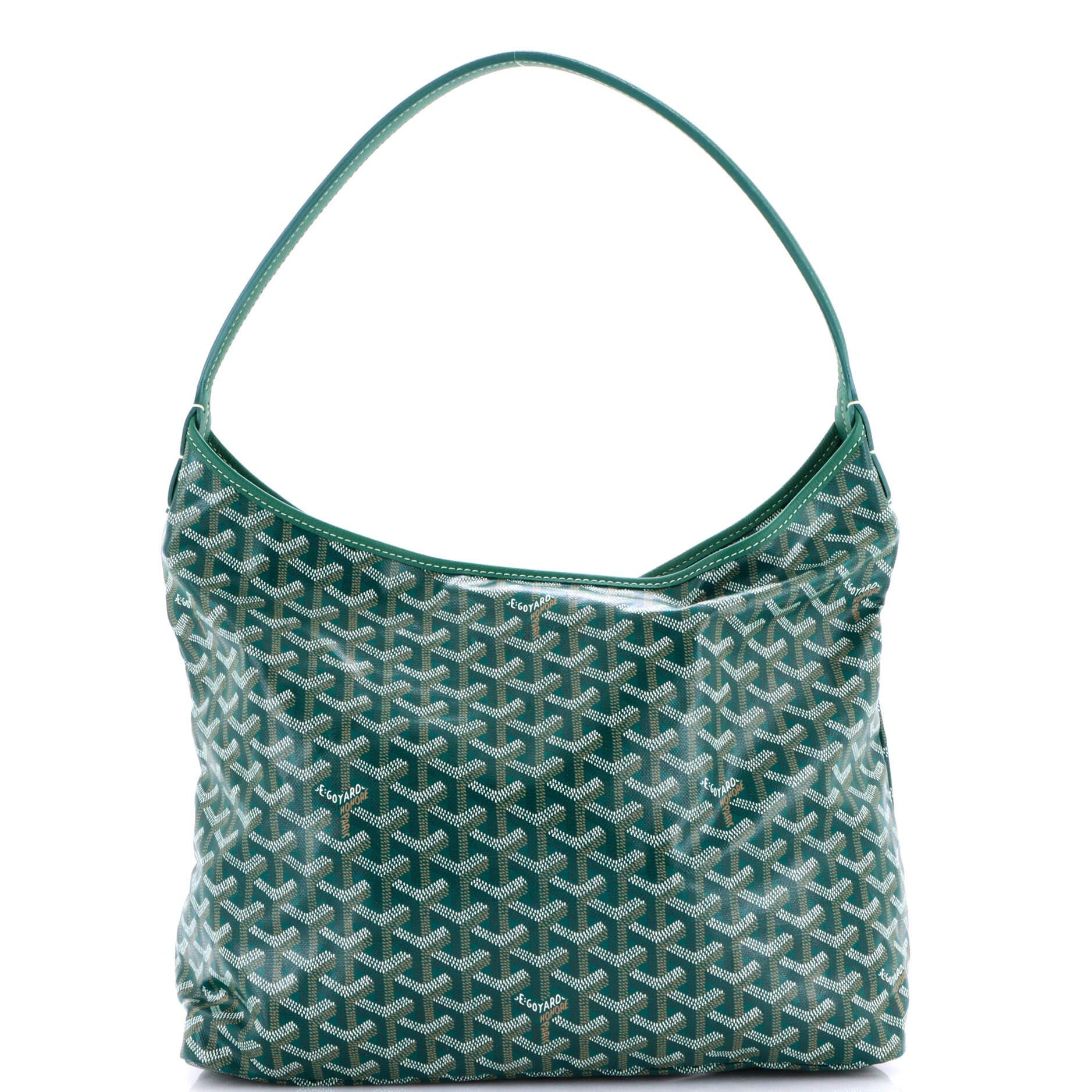 Pre-Owned Goyard Boheme Hobo Coated Canvas, Main, color, Green