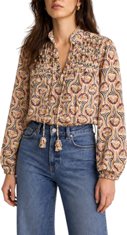 MINT VELVET Floral Print Ruffle Blouse