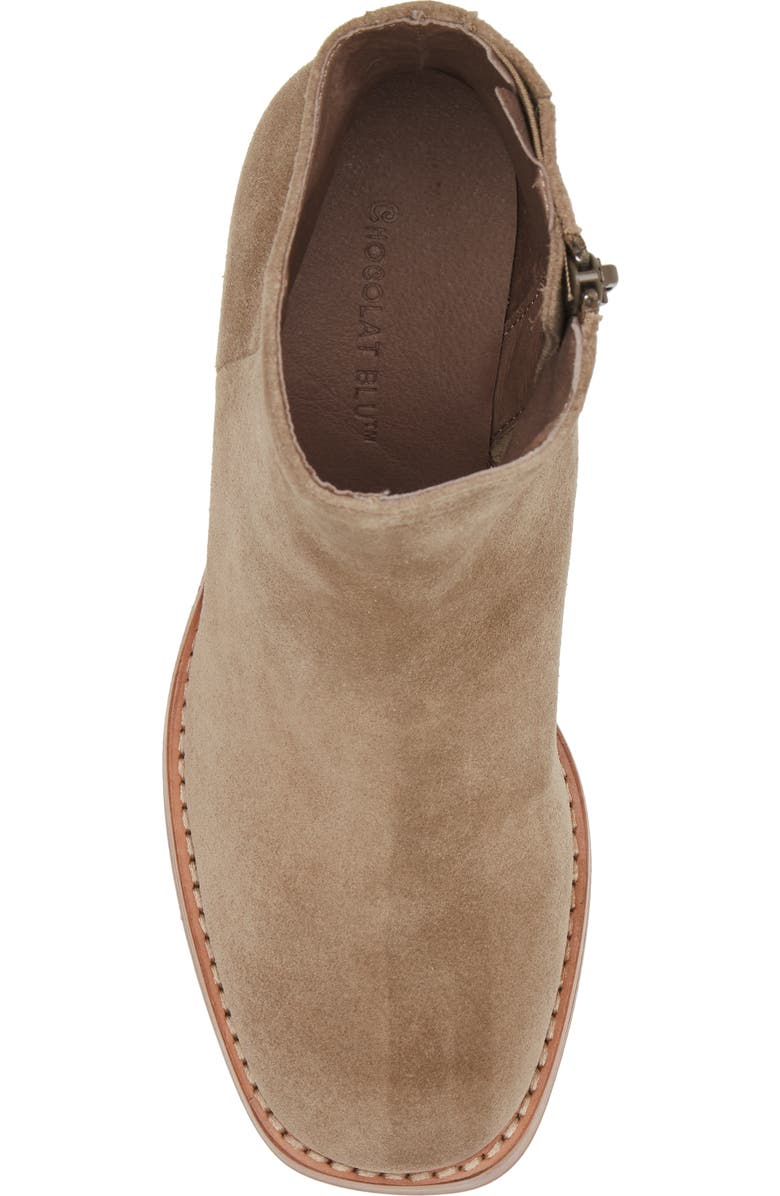 Chocolat Blu Ime Zip Bootie, Alternate, color, Taupe Suede