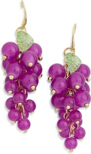 EYE CANDY LOS ANGELES Hayley Grape Drop Earrings