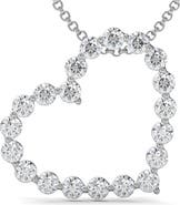 Bliss Diamond 1 Ct Diamond Heart Pendant Necklace in White, Yellow, or Gold Lab Grown