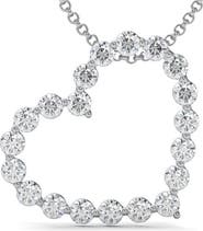 Bliss Diamond 1 Ct Diamond Heart Pendant Necklace in White, Yellow, or Gold Lab Grown