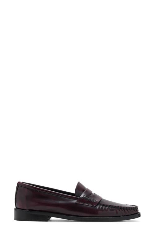 Mango Luisa Penny Loafer In Burgundy