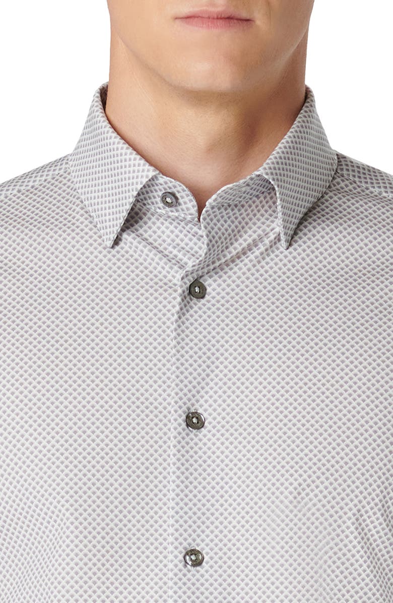Bugatchi Jules OoohCotton<sup>®</sup> Fish Scale Print Button-Up Shirt, Alternate, color,
