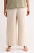 MAX STUDIO Wide Leg Textured Woven Drawstring Pants