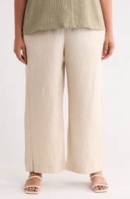 MAX STUDIO Wide Leg Textured Woven Drawstring Pants