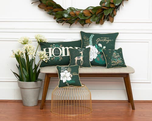 C & F Home C&f Home Emerald Home Christmas Throw Pillow, 14" X 22" In Green