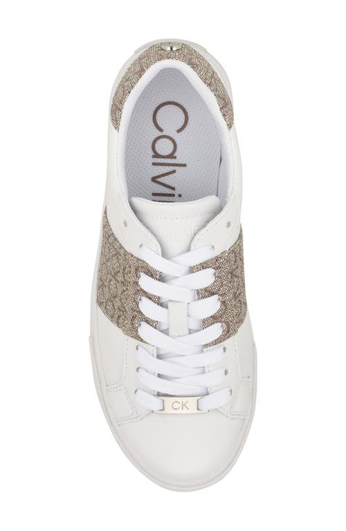 Calvin Klein Gwena 2 Sneaker In White/almond