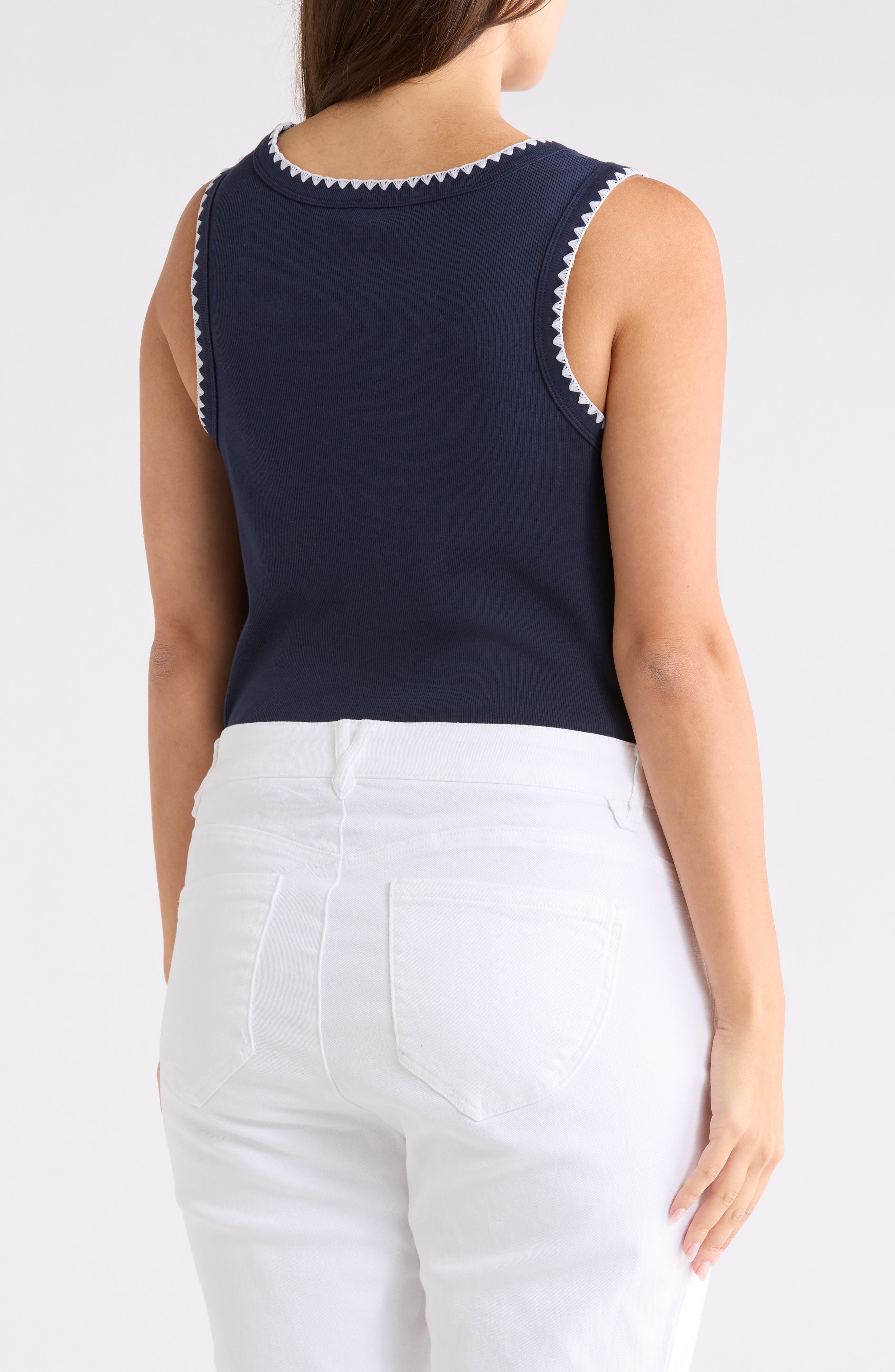 Whipstitch Trim Rib Tank - image 4