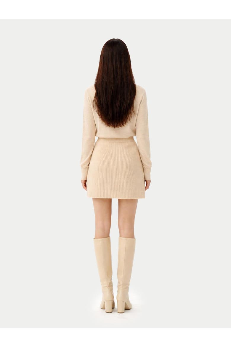 Cashmere Mini Skirt, Alternate, color, off white