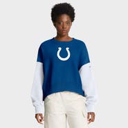 Nike Women's Nike Royal Indianapolis Colts Oversized Color-Block Pullover Sweatshirt