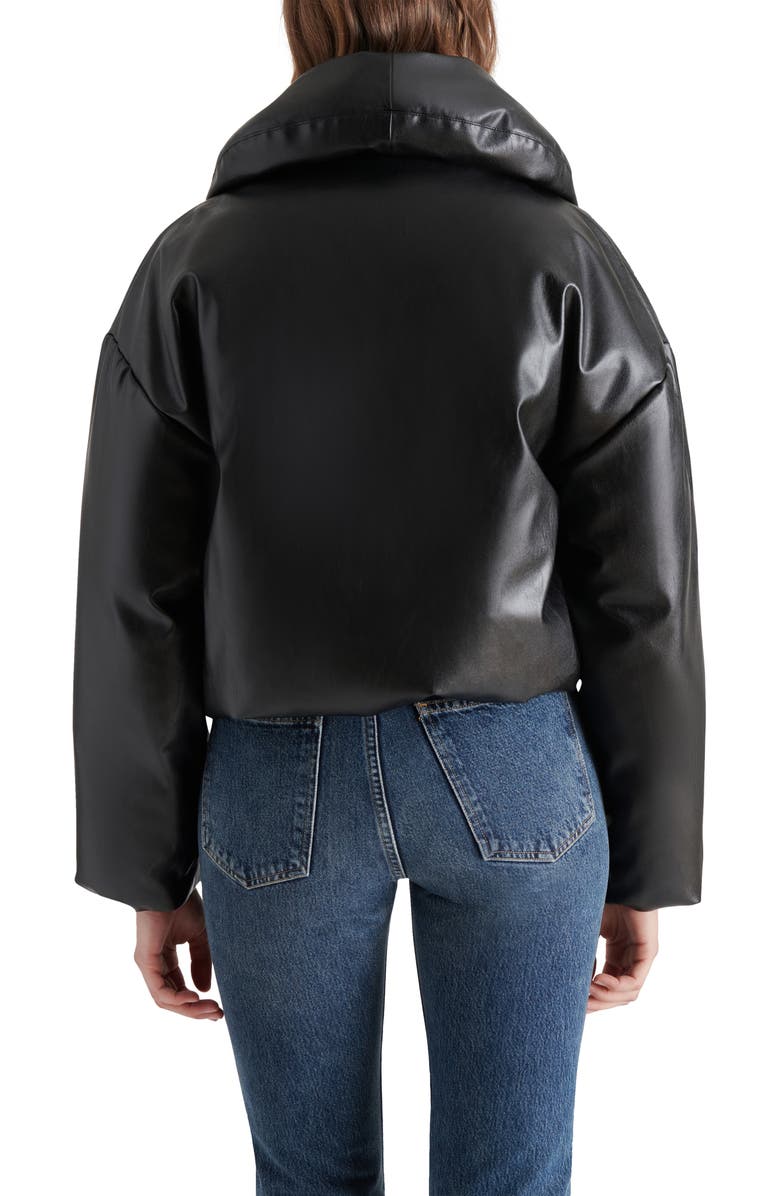 Steve Madden Evy Faux Leather Puffer Coat, Alternate, color,