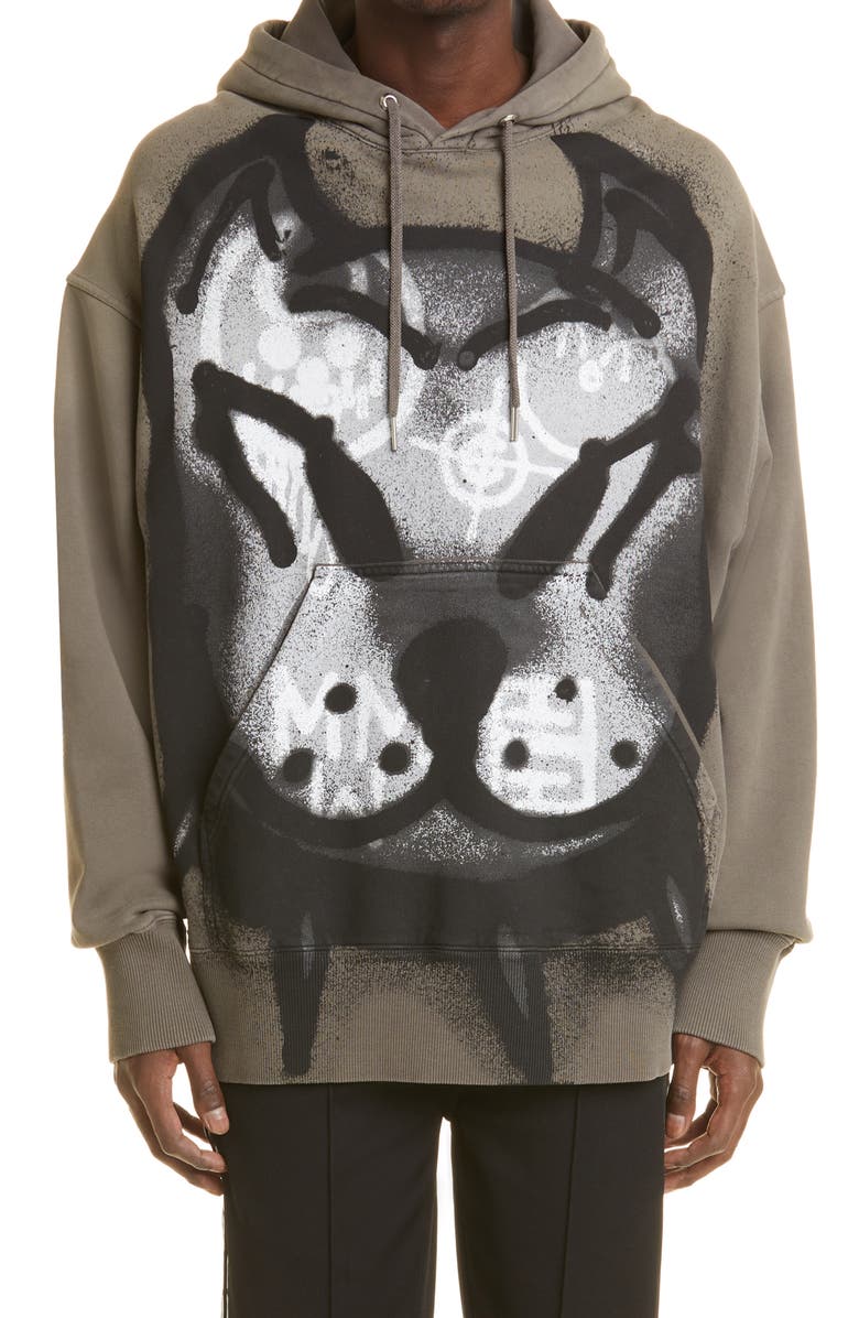 Givenchy x Chito Dog Print Oversize Cotton Hoodie, Main, color, 