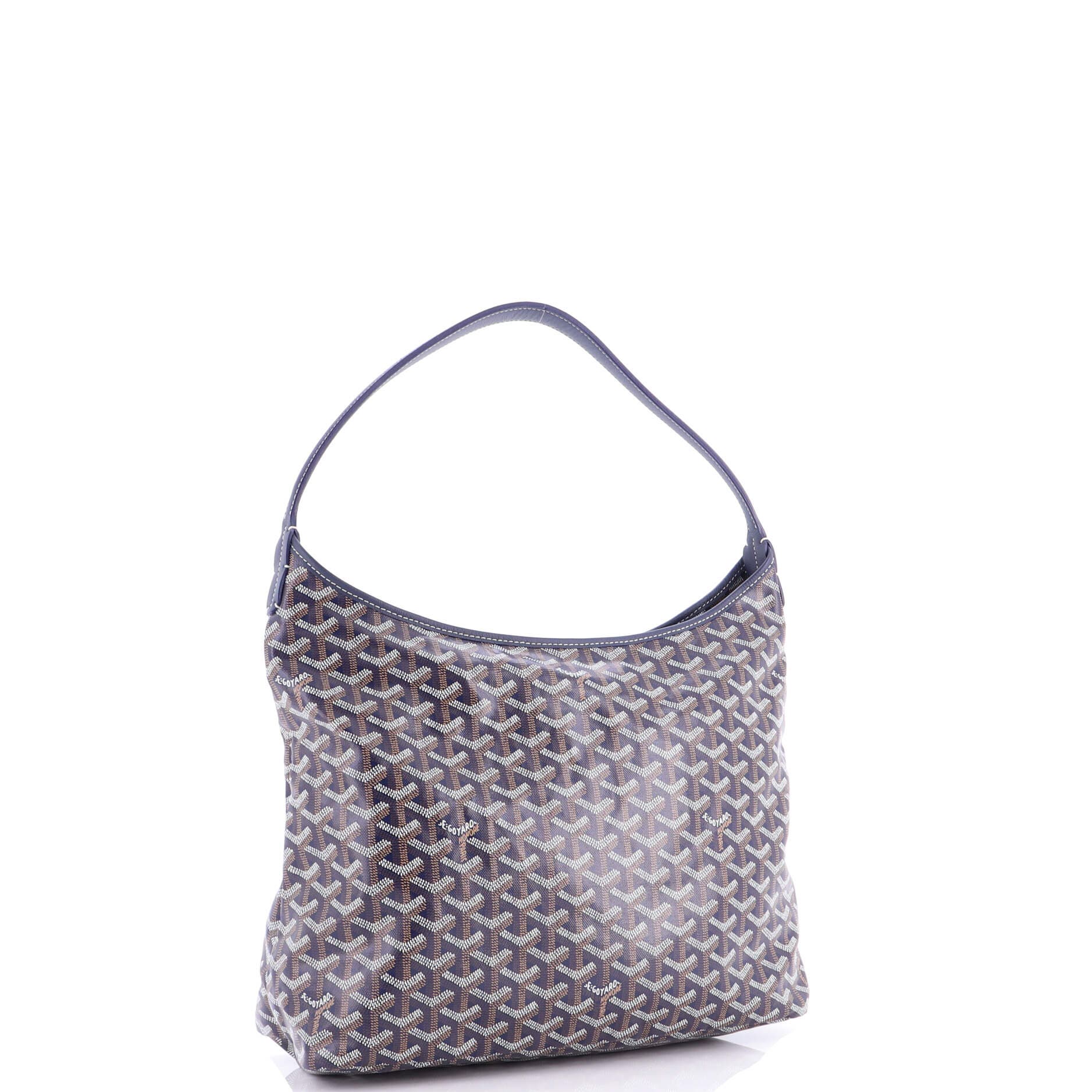 Pre-Owned Goyard Boheme Hobo Coated Canvas, Alternate, color, Blue
