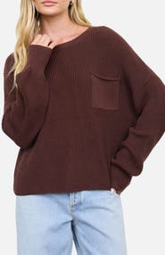 Blu Pepper Chunky Relaxed Fit Cotton Sweater