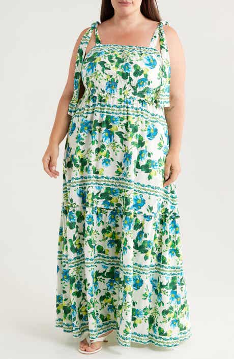Chelsea28 Floral Print Tie Strap Maxi Sundress