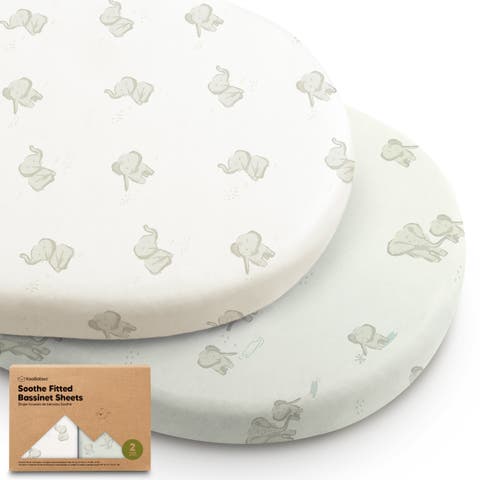 2-Pack Soothe Fitted Bassinet Sheets
