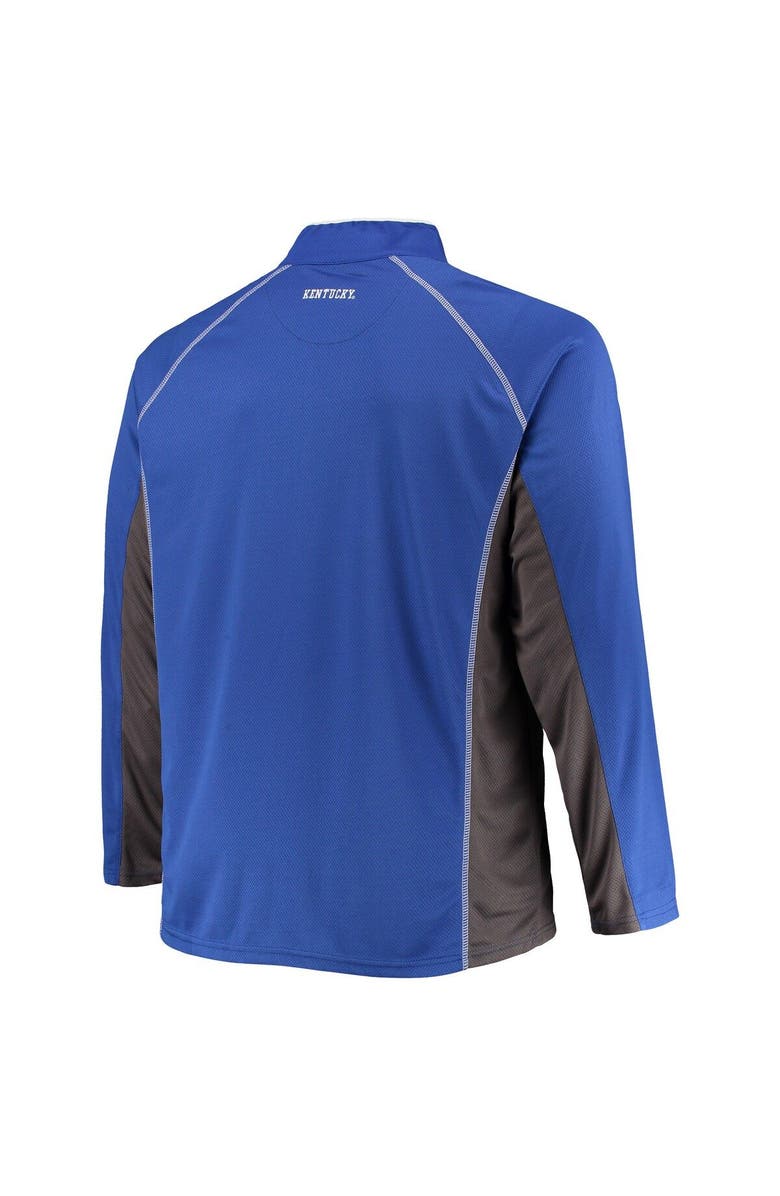 PROFILE Men's Royal Kentucky Wildcats Big & Tall Textured Raglan Quarter-Zip Jacket, Alternate, color, 