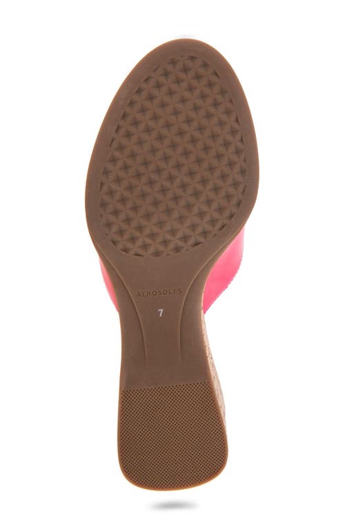 Shop Aerosoles New Year Mule In Virtual Patent Pink Cork