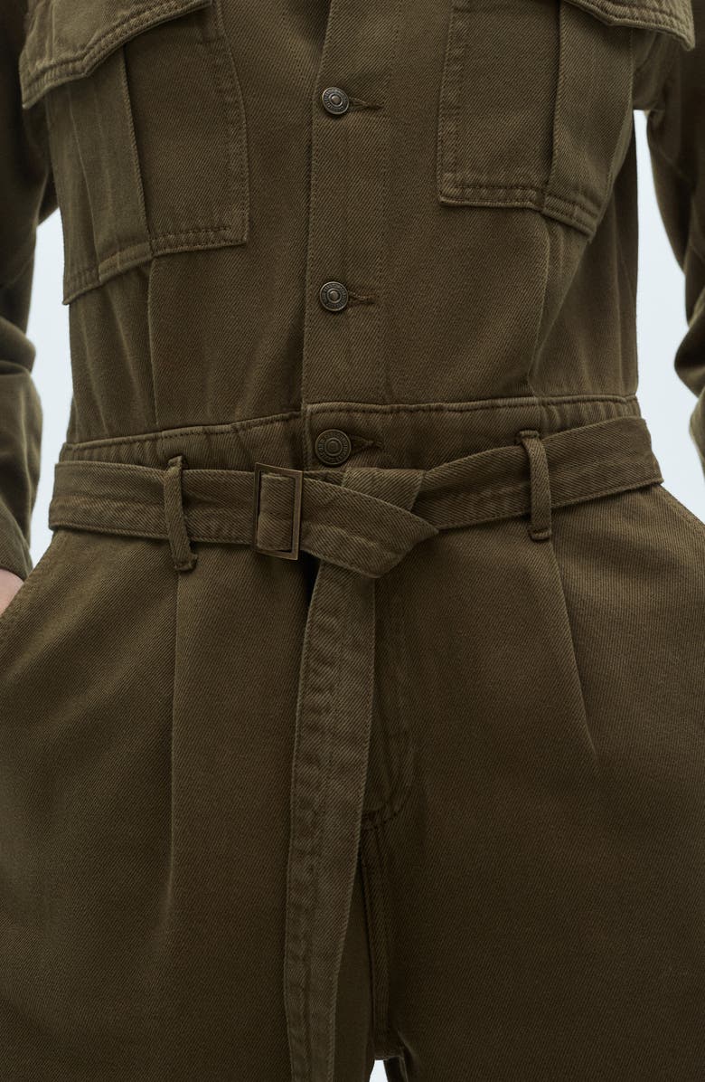 MANGO Sidney Long Sleeve Cotton Utility Jumpsuit, Alternate, color, 