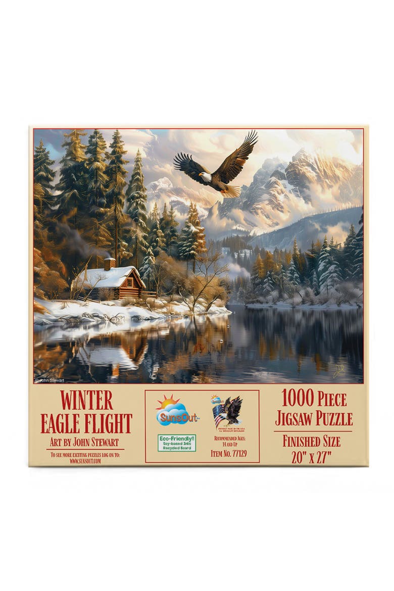 Winter Eagle Flight 1000 piece Jigsaw Puzzle for Adults, Alternate, color, Multicolor
