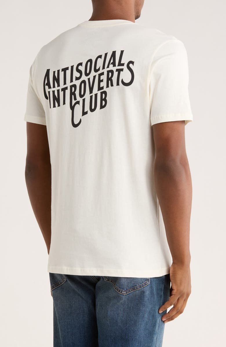 Goodie Two Sleeves Antisocial Introverts Club Graphic T-Shirt, Alternate, color, Natural