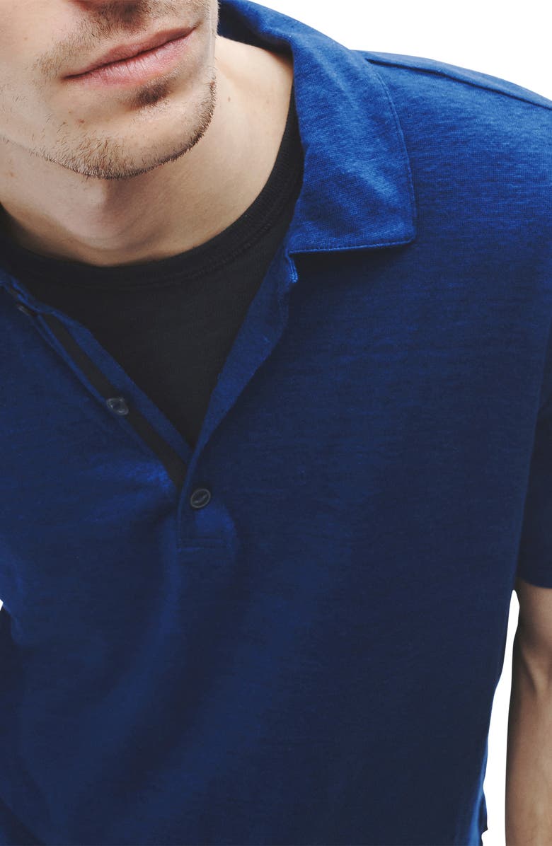 rag & bone Classic Fit Solid Slub Jersey Polo, Alternate, color, Sal