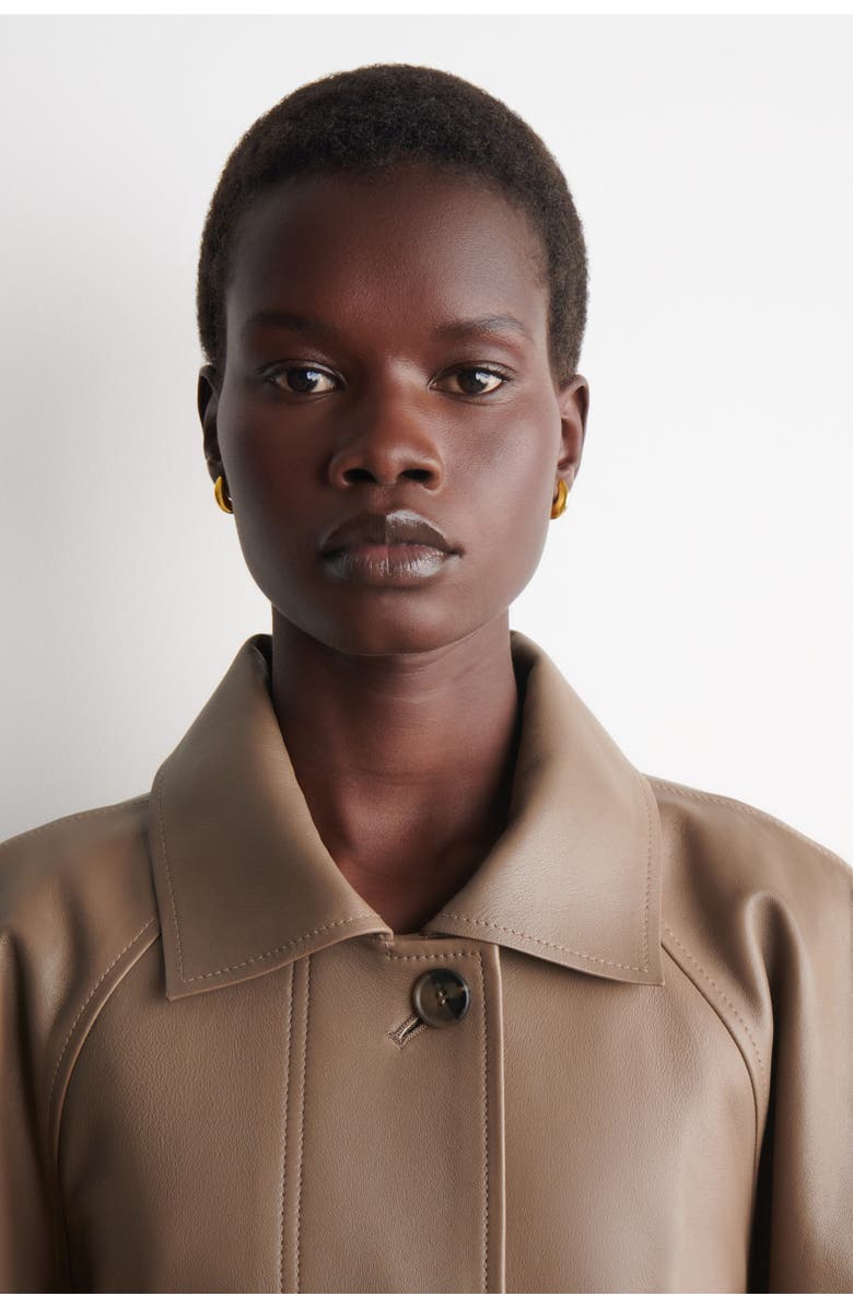 COS Domed Mini Hoop Earrings, Alternate, color, Gold
