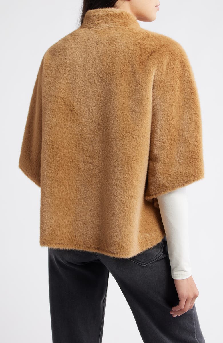 Wit & Wisdom Faux Fur Capelet, Alternate, color, Caramel Latte